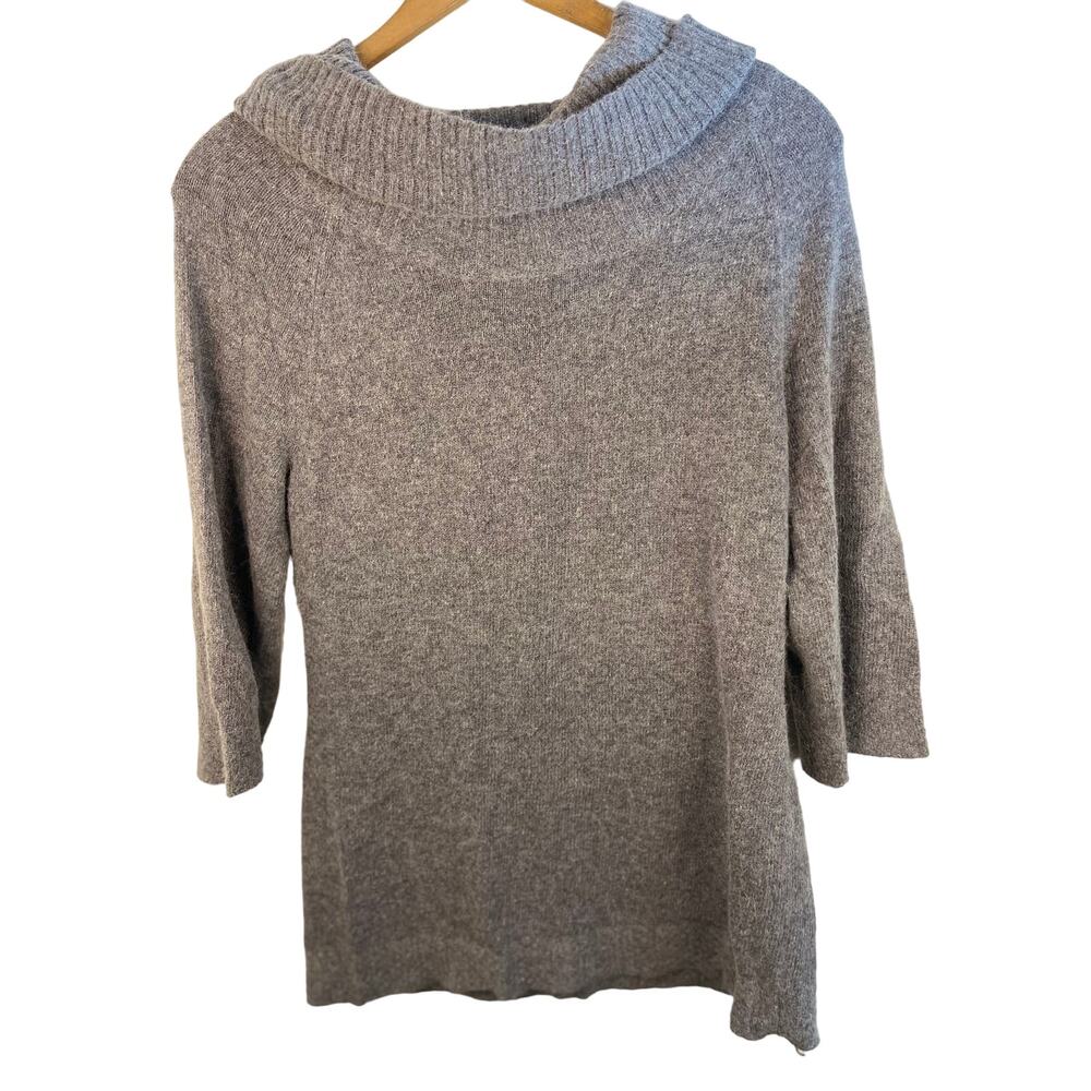 Fenn Wright Manson Angora Sweater M Cozy Warm Fall Grey Gray Knit Cowl Mock Neck